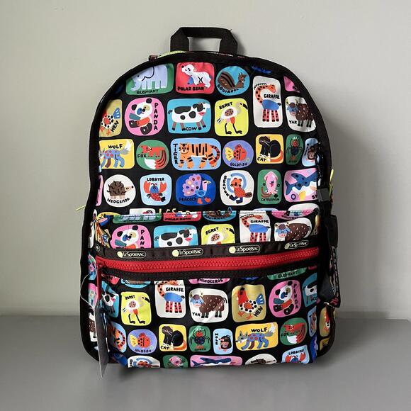LeSportsac Handbags - Lesportsac Animal Cartoon Route Backpack Double Compartment with Charm NWT